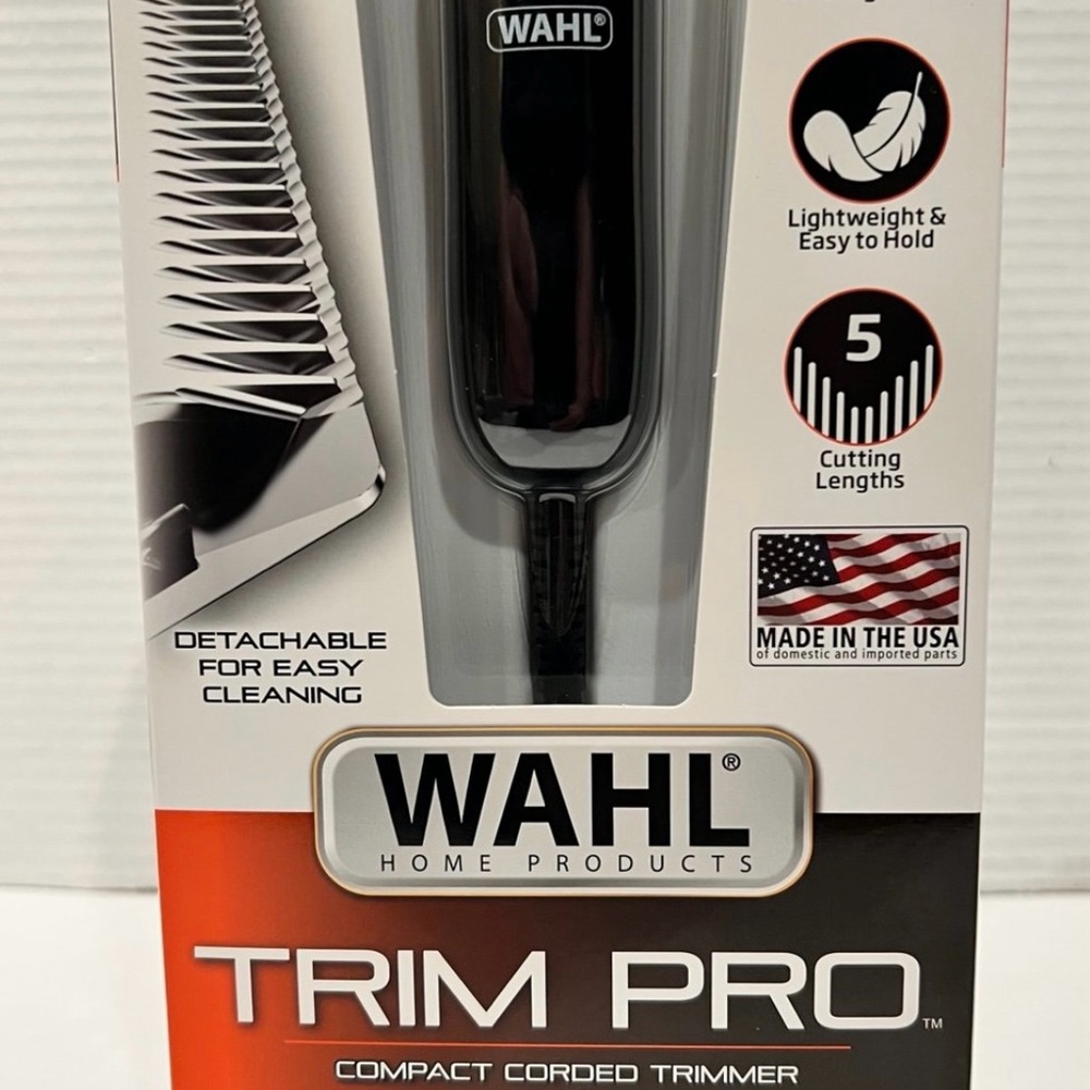 Wahl Trim Pro Compact Corded Trimmer for Men with Detachable Blades  New
